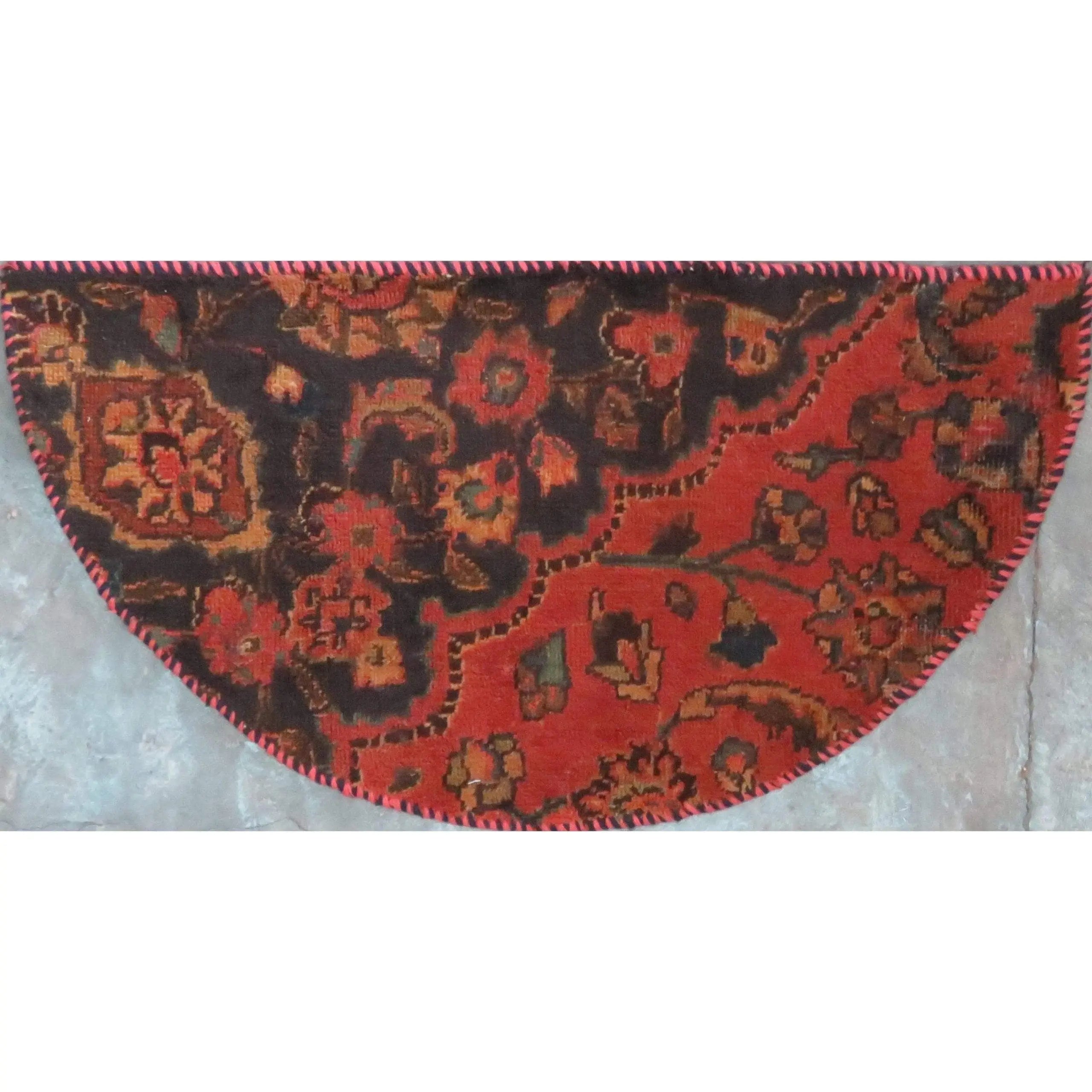 One Of The Kind Hand-Knotted Persian Wool Rug _ Luxurious Vintage Design, 2'10" x 1'6", Artisan Crafted